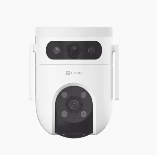 [CS-H9C/10MP] Cámara PT Doble Lente / 10 Megapíxel (5MP+5MP) / IA Detección Humana y Vehículo / Visión Nocturna a Color / Sirena y Luz Estroboscópica / Vista Simultánea de Cámara PT y Cámara Fija / Protección IP65 / Audi